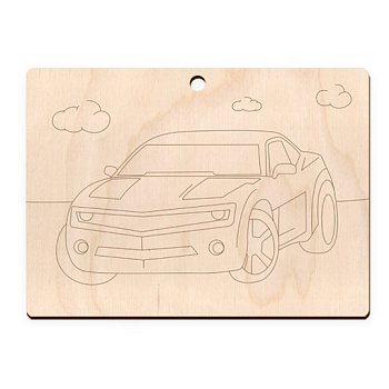 Досточка д/выжигания ДДВ09 Авто (16х22см)  АПЛ367