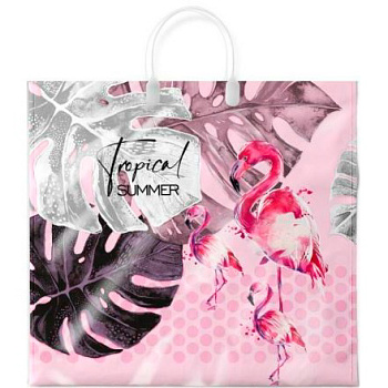 Пакет с пластик. ручкой, лам. 38*35/90 мкм Фламинго 11247
