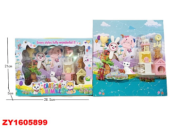 Набор зверей 23-2 (кошки,собаки) с аксесс. в/к