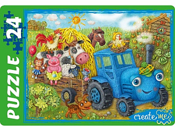 Макси-пазлы (24эл) Весёлый трактор №7 ПУ24-4976