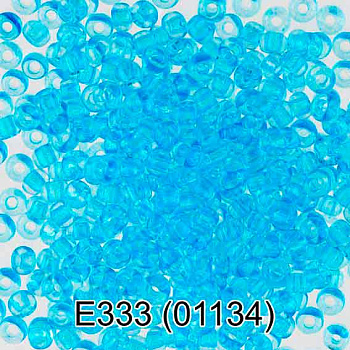 Бисер ГАММА круглый 5 10/0 2,3мм 5гр. 1-й сорт E333 св.голубой ( 01134 )