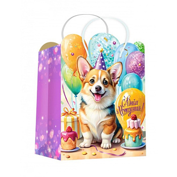 Пакет подар.вырубка (34х45х15см) Корги PXL-130114-CG