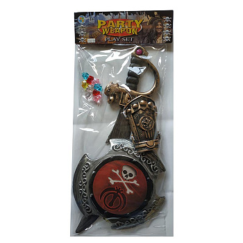 Набор пирата 31A-3 сабля,щит,нарукавник в пакете