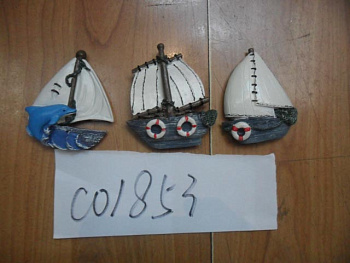 Магнит пласт. Корабль C01853 7см (50шт/уп) в/п