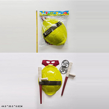 Набор оружия RZ1595 (щит,повязка,сюрикэн,тонфа) в пакете