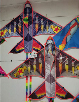 Воздушный змей 160см в пакете самолет M10557