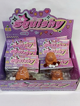 Игрушка-антистресс, жамка капибара 5см C70650 (16шт/уп) Цена за шт