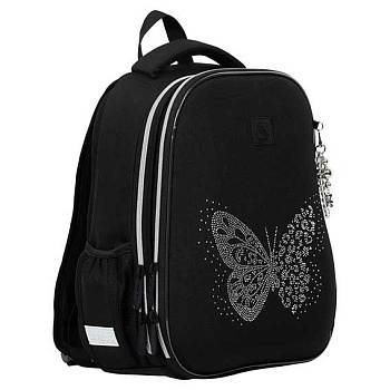 Ранец КОКОС First "Бабочка" 250033 жёстк.,эргоном.спинка,полиэстер,39*29*16см,брелок