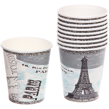Стакан бум. (0,2л,10шт) Париж 130-635