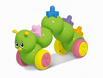 Каталка-сортер Веселая гусеничка 02173 (Стеллар)