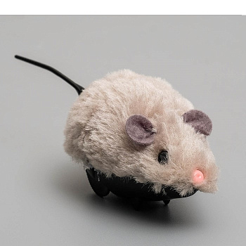 Игрушка д/кошек Мышь заводная меховая мал (8,5см) серая 3557470