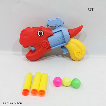 Игрушка Пистолет пули поролон, шары YJ999-204AO в пакете