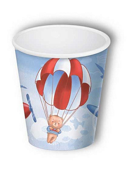 Стаканы бумажные Мишки в полёте (250мл, 6шт) флоупак СТ-2117