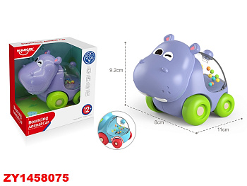 Игрушка для малышей бегемотик-каталка HE8059 в/к
