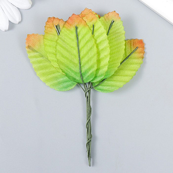 Декор д/творчества Лист березы осенний (1набор=1букету) в букете 10шт 2902525