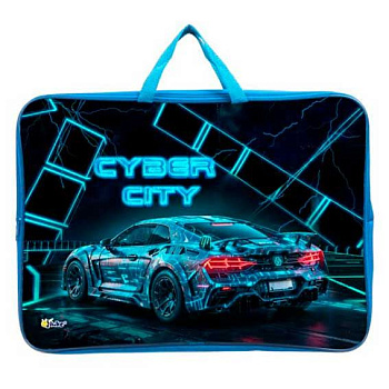Сумка-планшет А3 ОНИКС ПМД-3-20-4 "Cyber city" (86756) п/э,диз.,шир.бок.