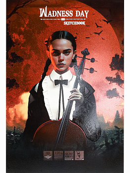 Скетчбук А5  40л. Проф-Пресс "Wednesday madness" 40-5085 твин-лак,хол фольга
