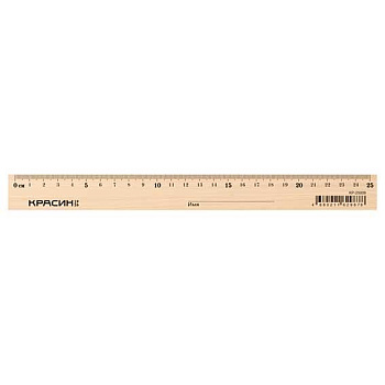 Линейка 25см Красин "Стандарт" КР-25009 дерев.