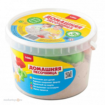 Домашняя песочница Морской песок (1,5кг,форм,сов) Дп-003 (Колорит)