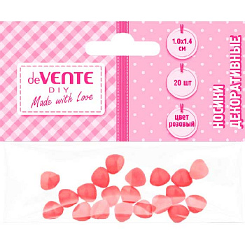 Декор. элементы deVENTE "Носики" 8001921 розовые,20шт,10*14мм