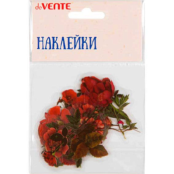 Набор наклеек д/творчества deVENTE "Red flowers" 8002222 от 2*6см до 5*6см,ПВХ,а