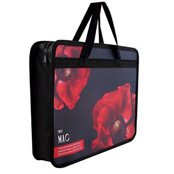 Папка пластик,с ручками А4+ Fiorenzo "Цветочный шик" 242207 п/прозр.,с расш.7см,40мкм