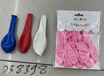 Набор шар воздушный 12" (10шт/уп) 3цвета в пакете D38398