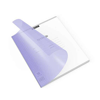 Тетрадь 18л. (клетка) EK пластик.обл. "Классика CoverPrо Pastel сиреневая" 56362 56362