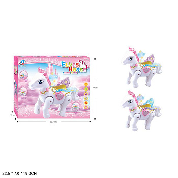 Лошадка 2096 с крыльями на батар в/к