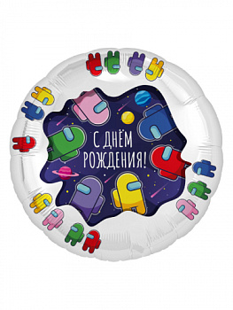 Шар Agura Круг Космонавтики (18'/44см,25шт/уп) 220311