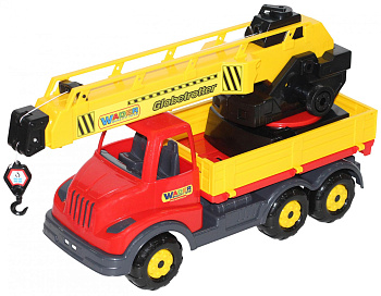 Автомобиль Муромец кран с повор.платформой (48x16,5x27,5см) в/сет 56535 (Полесье