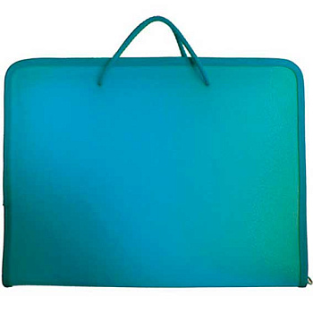 Папка пластик,с ручками А4 ОНИКС ПТ-112 "Бирюзовая" (3057) д/тетрадей на молн.