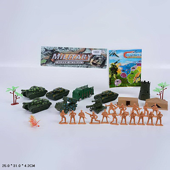 Набор военный "Армия" 6288-M14 с техникой в пакете