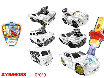 Автомобиль PG868-1 с фонариком на листе