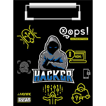 Клипборд А5 deVENTE "SuperHero" 3034214 картон толщина 2мм,мат.лам.