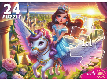 Макси-пазлы (24эл) Полет принцессы на единороге УК24-0211