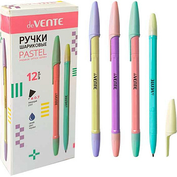 Ручка шар. deVENTE "Pastel" 5073643 синяя,0,7мм,асс.