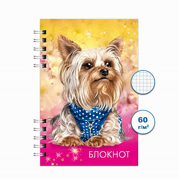 Блокнот спираль А6  48л Собаки Бг48/26-4