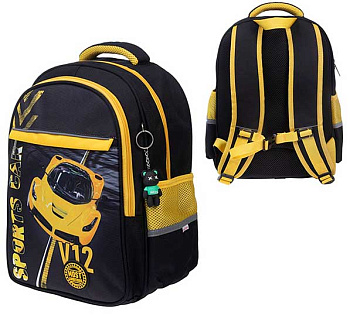 Рюкзак ХАТ Light "Автоспорт" 15148 полиэстер,38*29*14,5см,светоотр.,2отд.,3карм.