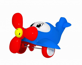 Игрушка-покатушка Самолет голубой 02614г (Стеллар)