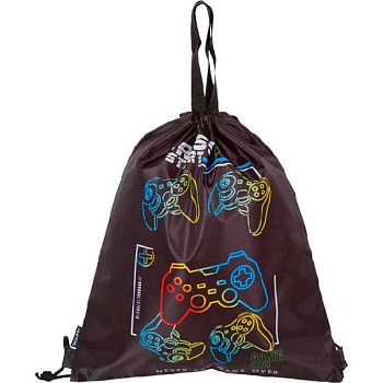 Сумка д/обуви deVENTE 38*43см "Press Start" 7040358 водооттал.ткань,текстил.ручк