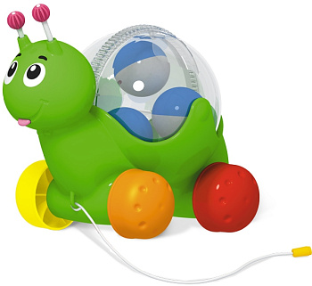 Каталка Улиточка на веревочке 01935 (Стеллар)