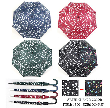 Зонт-трость (капельки меняют цвет) в пакете C54288