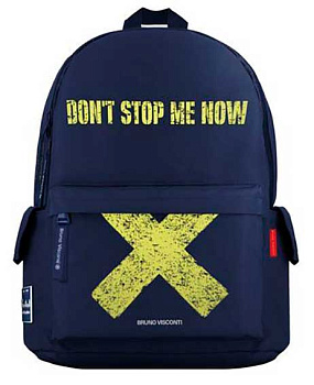 Рюкзак молодежный BV "Don`t stop we now" 12-003-146/02 синий