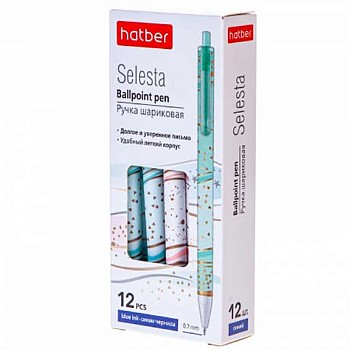 Ручка авт. масл. шар. ХАТ  "Selesta" 062566 синяя,0,7мм,к/к