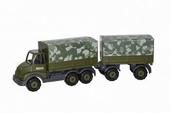 Автомобиль Муромец бортовой тентовый военный с прицепом 48783 (Полесье)