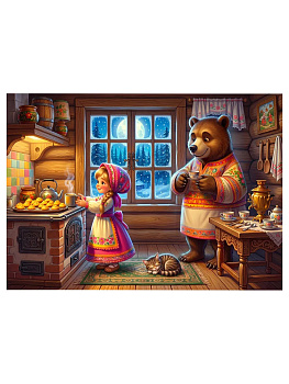 Пазлы (35эл) МАШЕНЬКА И МЕДВЕДЬ Х35-9940
