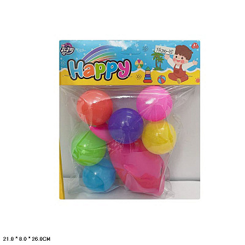 ПВХ набор XQ200-45 дельфин с шариками для купания (6шт) в пакете