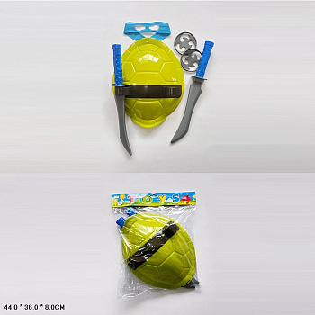 Набор оружия RZ1594 (щит,повязка,катана,сюрикэн) в пакете