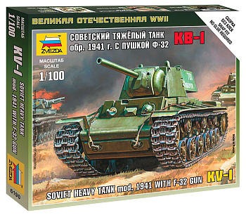 Советский танк КВ-1 с пушкой Ф-32 (обр.1941г) 6190 (Звезда)